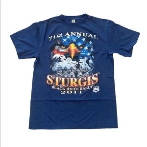 Sturgis Black Hills Rally Annual 2011 Eagle Freedom Sz Med Blue.